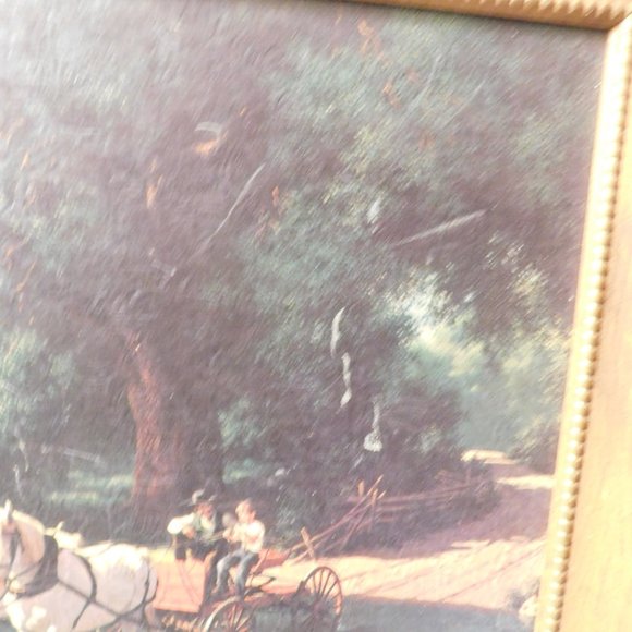 TURNER WALL ACCESSORY PAUL DETLEFSEN THE BIG MOMENT FRAMED PRINT VINTAGE - Picture 4 of 10